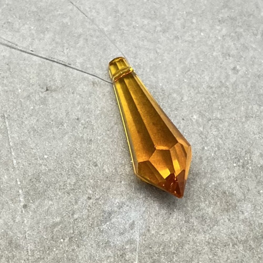 Faceted Amber Crystal Chandelier Icicle Suncatcher/Pendant